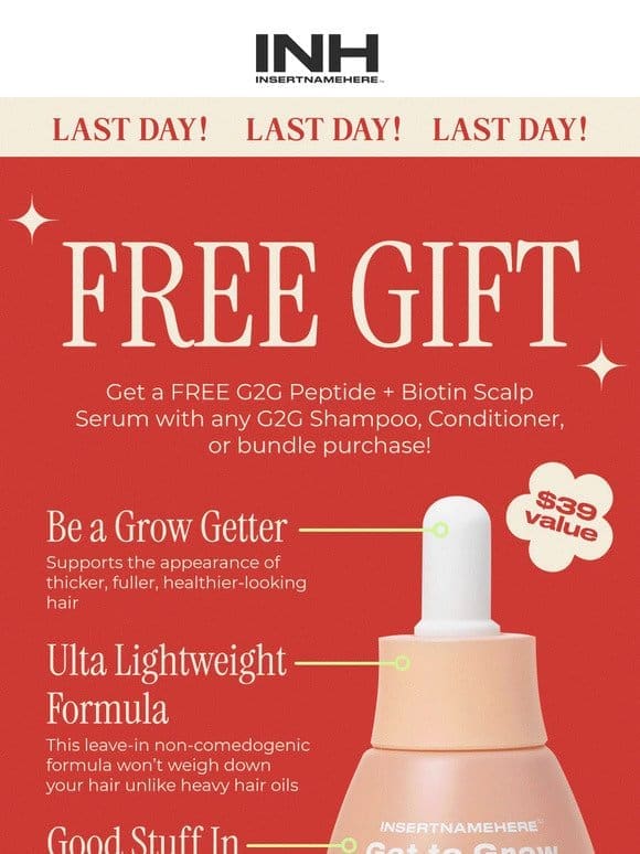 Last chance: G2G Serum on us