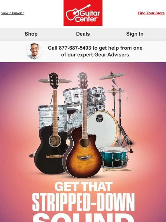 Last day to save up to 20% on acoustic gear