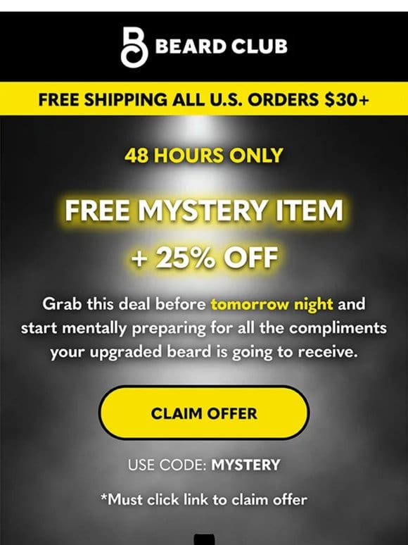 Limited time: Free Mystery Gift + 25% off