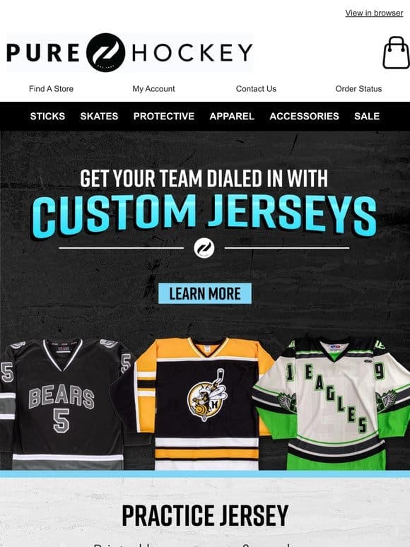 Look Your Best On and Off The Ice! Contact Us To Start Your Custom Team Jersey Order Today!