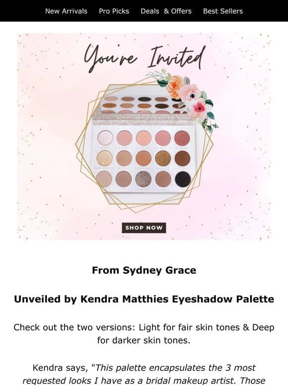Look at this new palette for brides and beyond!