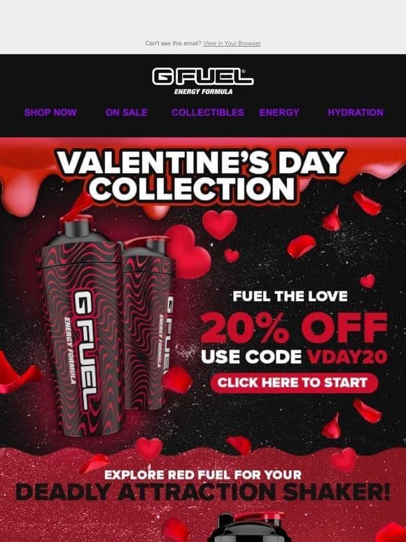 Love-Fueled Vibes: G FUEL Valentine’s Day Collection!