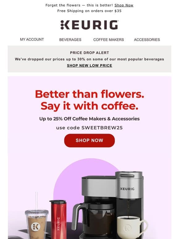 Love this deal! Get up to 25% off coffee makers & accessories