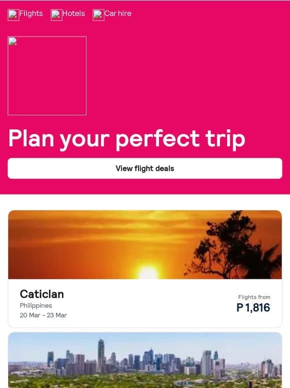 Mactan-Cebu International to Caticlan from P 1，816