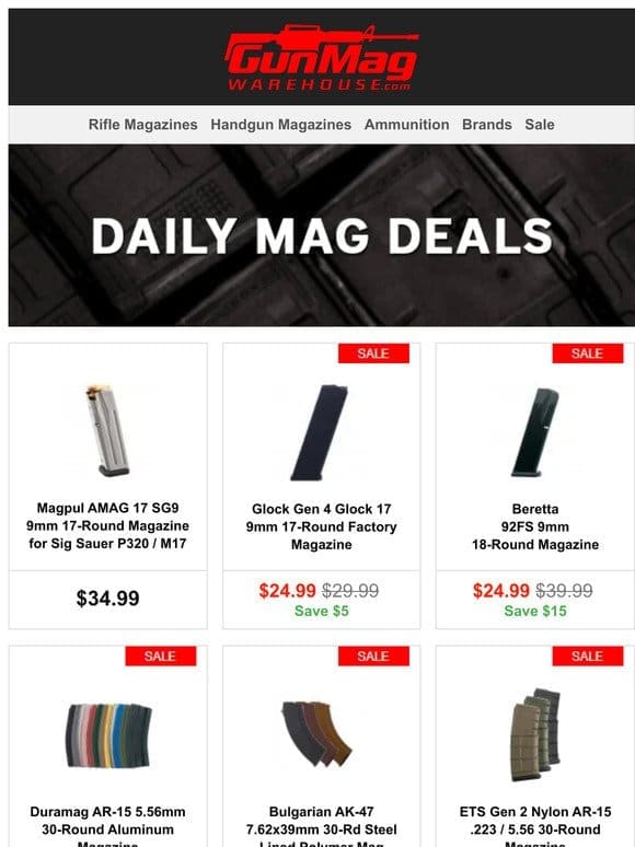 Mag Deals to Start Your Week | Magpul AMAG 17rd 9mm P320 Mag for $35