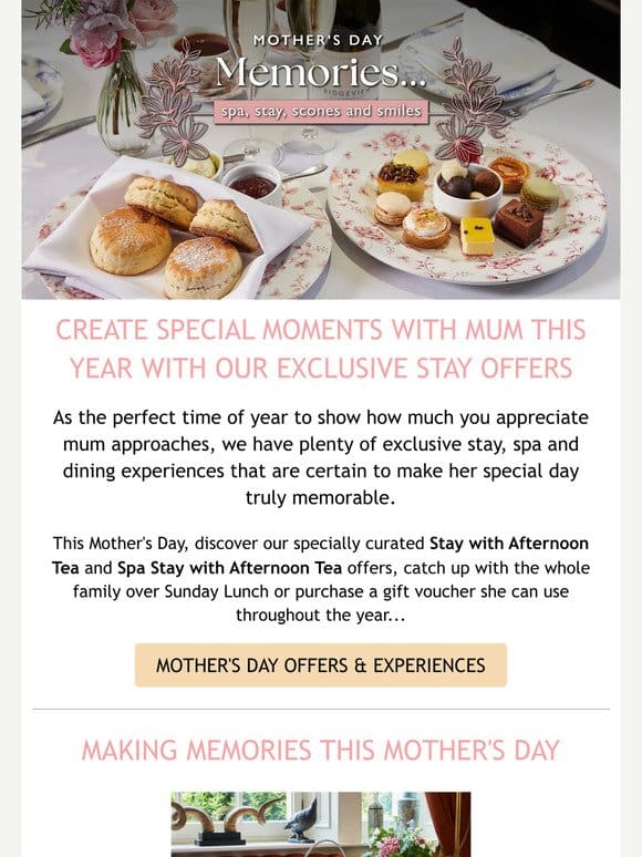 Make Special Mother’s Day Memories at Our Hotels