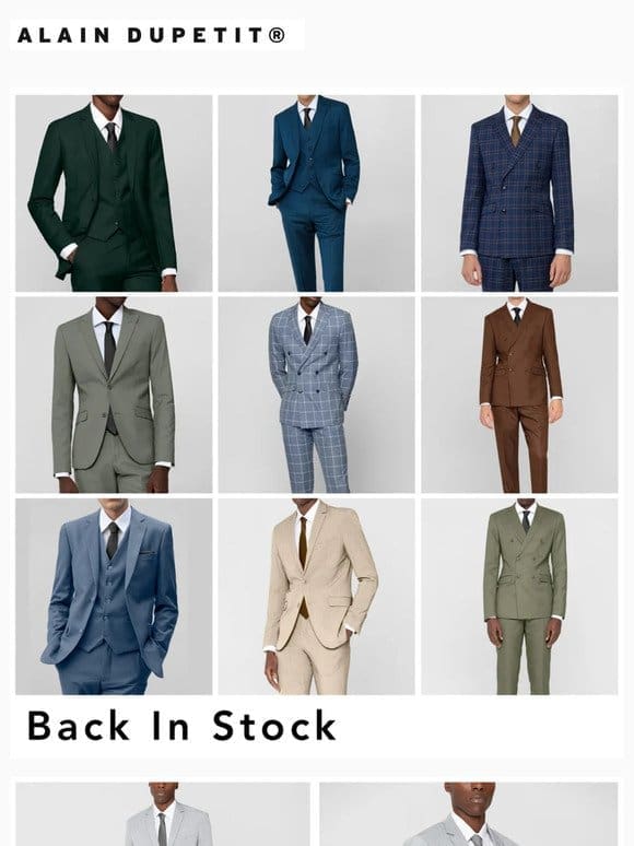 Many Suits Back in Stock | Suits on Sale Starting at $49 | Free Suit Contest