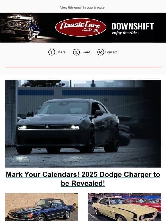 Mark Your Calendars! 2025 Dodge Charger to be Revealed!