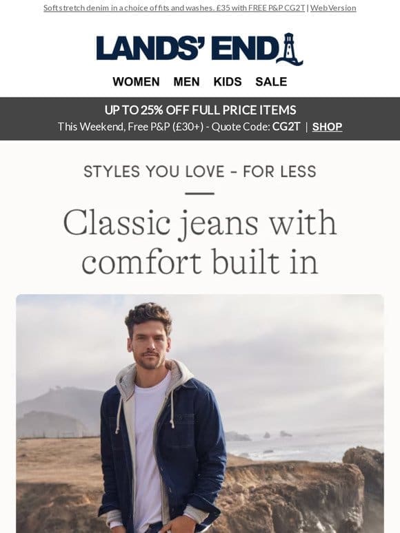 Men’s Classic Jeans: comfort built in