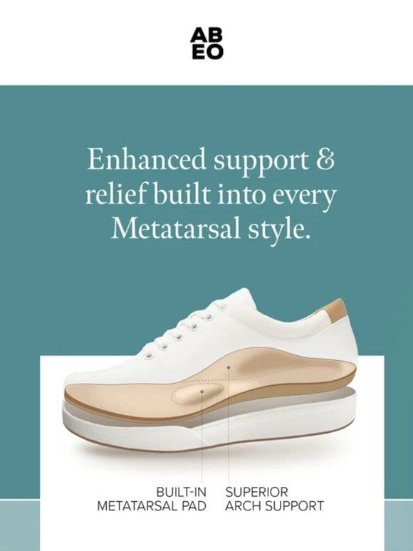 Metatarsal support offered in every style