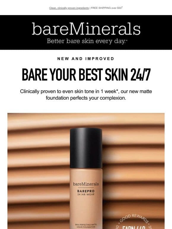 NEW! BAREPRO® Foundation for your best-ever skin