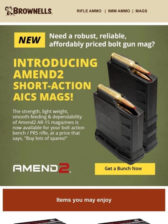 NEW! Bolt rifle AICS mags from Amend2