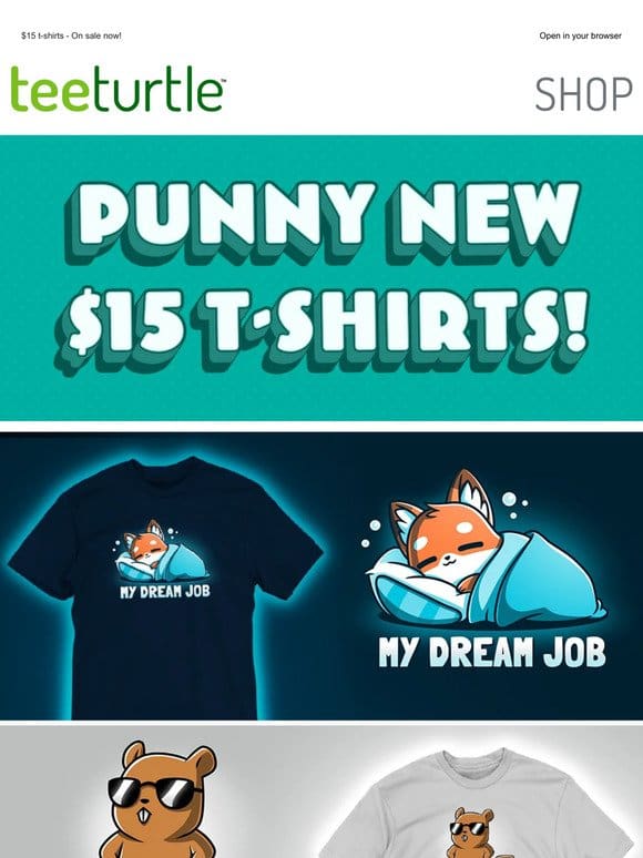 NEW punny tees are here!