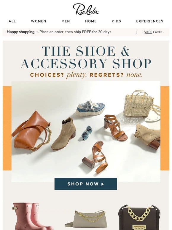 NOW LIVE: Shoe & Accessory Shop