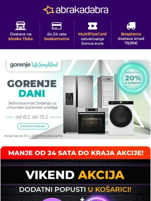 Ne zaboravi da imaš još manje od 24h za VIKEND AKCIJU ⛔️❗️