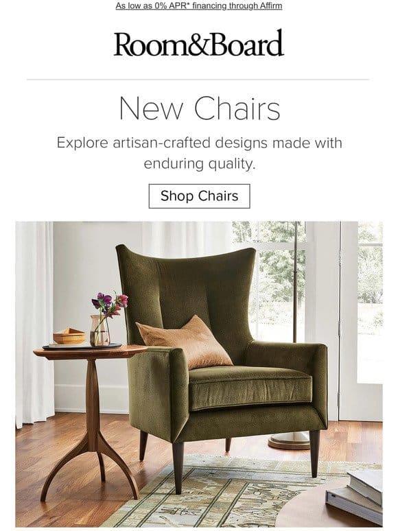 New! Our latest accent chairs