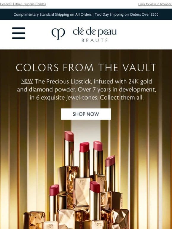 New Precious Lipstick: Rare Radiance In Jewel-Tones