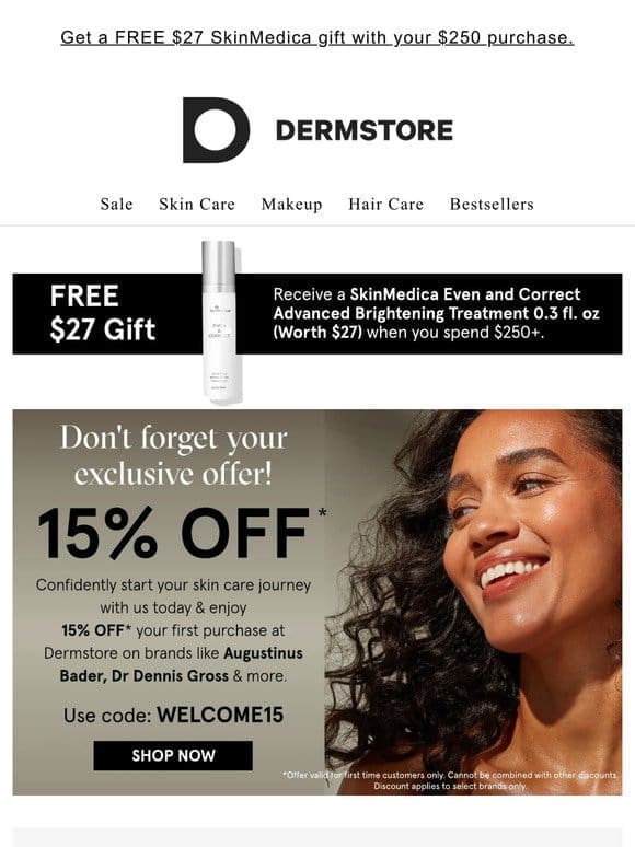 New here? 15% off your new favorite formulas