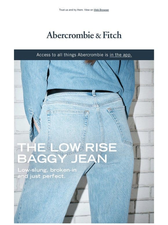 Not-the-90s low rise baggy jeans.