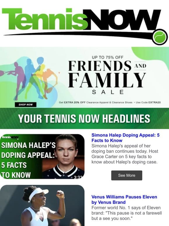 Novak’s Return | Halep: Truth to Come Out | Venus Pauses Brand