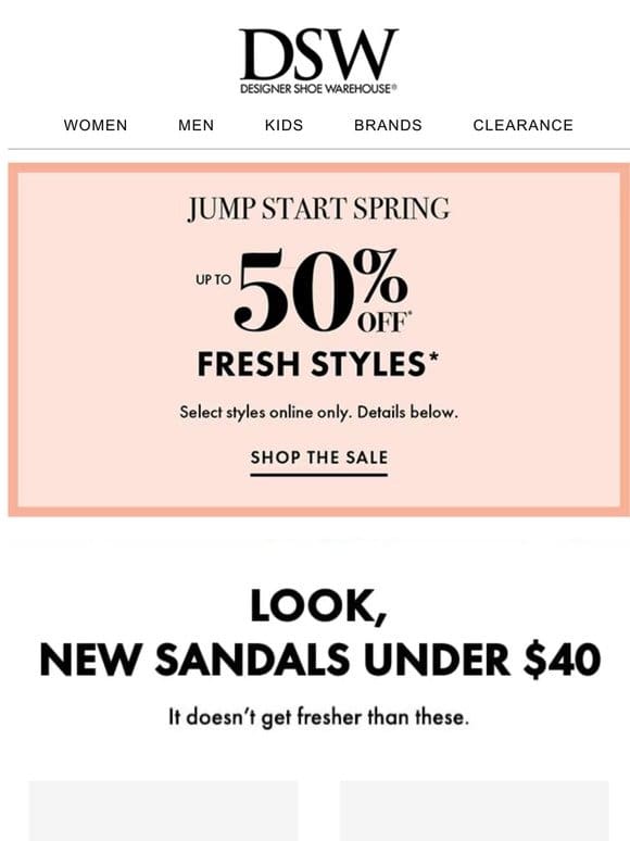 OMG NEW sandals under $40!