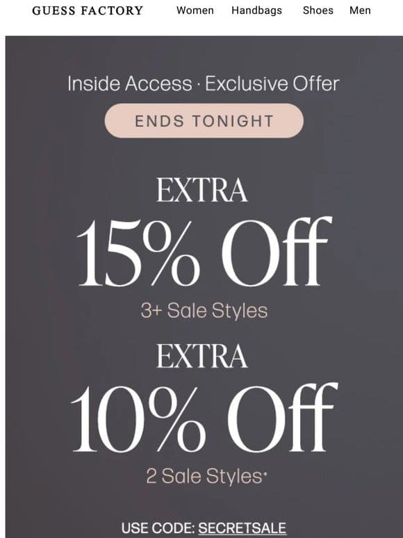 Only Hours Left: Extra 15% Off