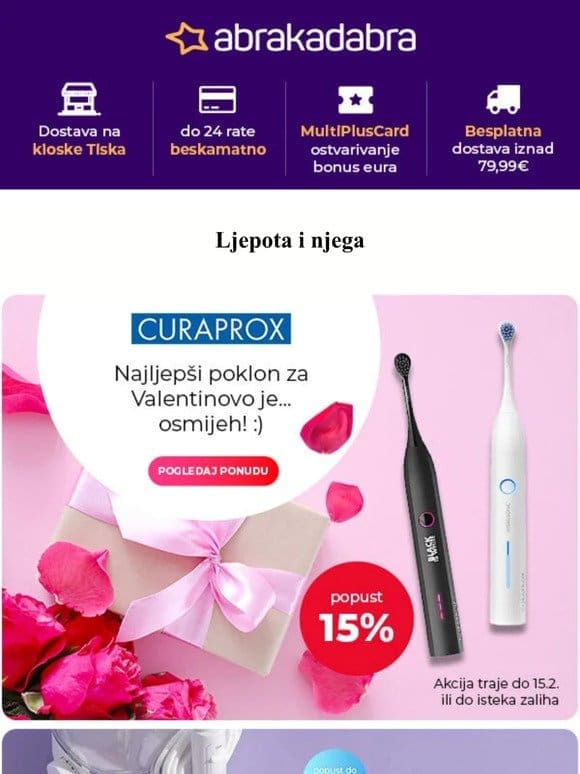 Otkrij romantičnu beauty ponudu   Tu su popusti na Revlon， Curaprox， Babyliss