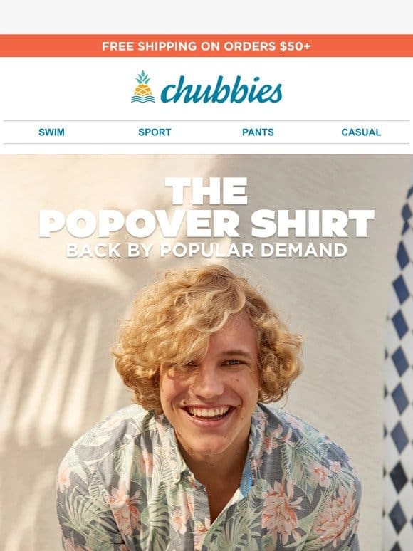 Our Popover Shirts are back， baby!