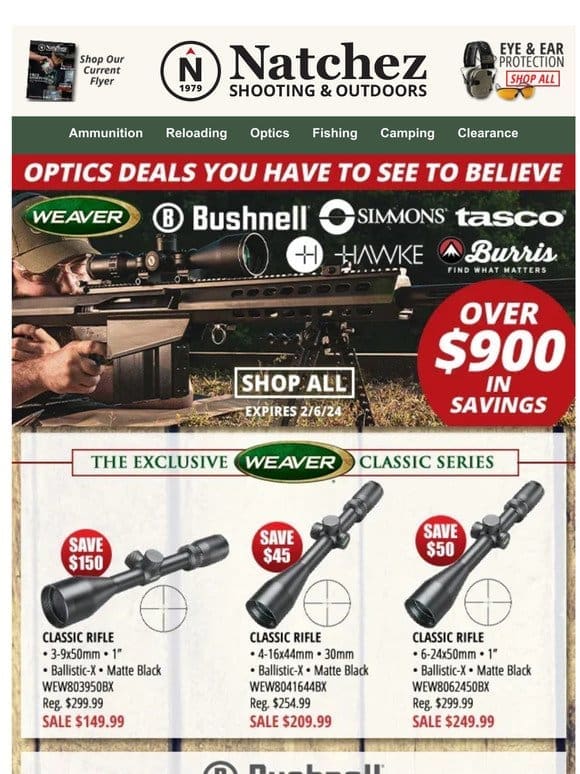 Over $900 in Savings on Optics Deals!