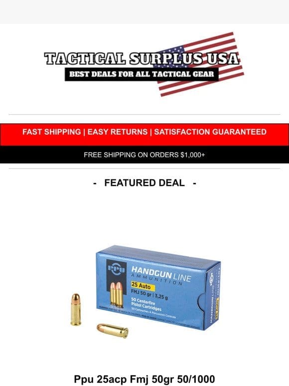 PPU Ammunition Blowout Pricing