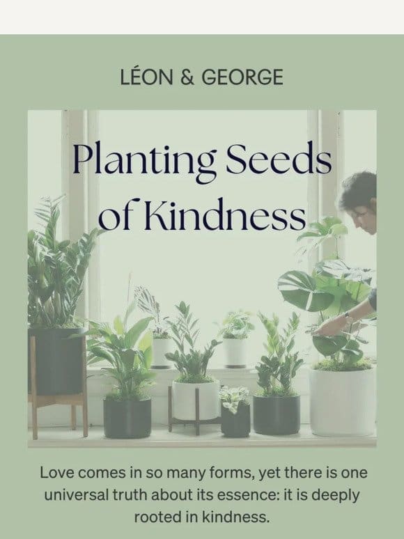 Plant seeds of kindness with us