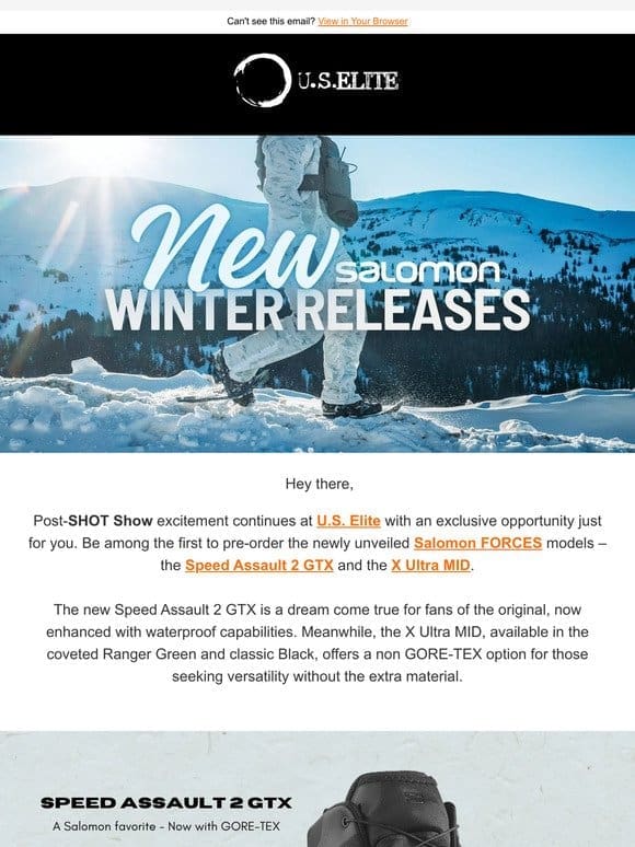 Post-SHOT Show Special: Pre-Order the Latest Salomon FORCES Shoes Now!