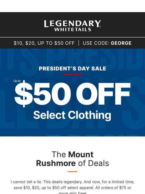 President’s Day: The Mount Rushmore of Deals