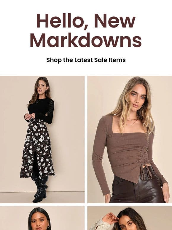 Price Drop: NEW MARKDOWNS ADDED