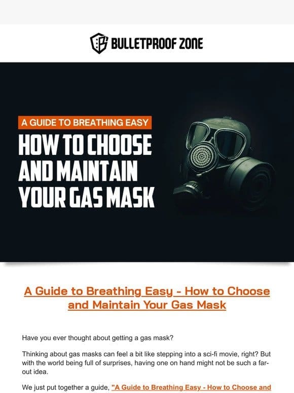 Ready to unmask the truth about gas masks?