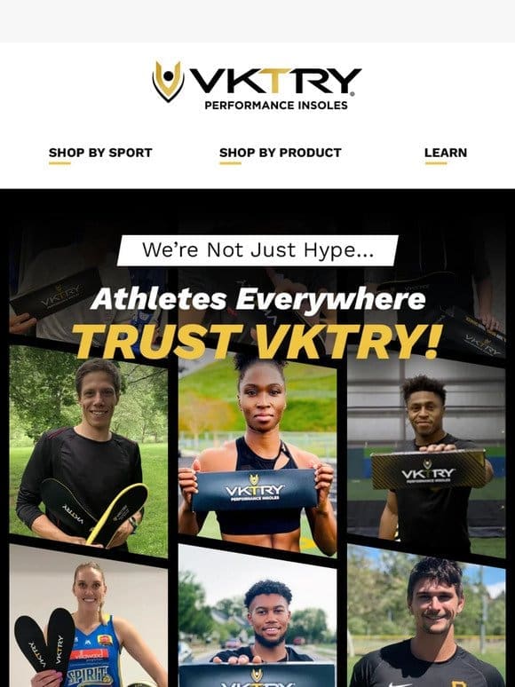 Real Athletes， Real Results with VKTRY