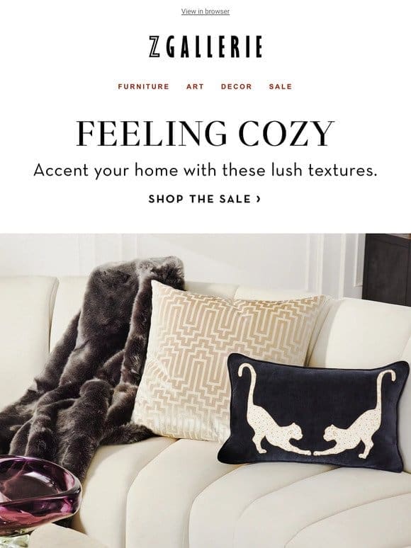 Relax & Snuggle Up With Soft & Cozy Textiles​