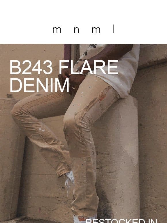 Restock Alert: the B243 Flare Denim is back