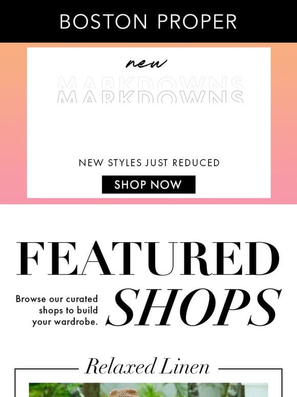 SALE ALERT: New Markdowns