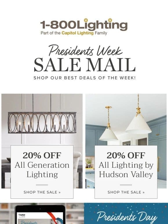 SALE ALERTS: Mitzi • Generation Lighting • Allure Design Haus & More!