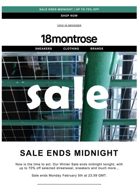 SALE | Ends Midnight Tonight.