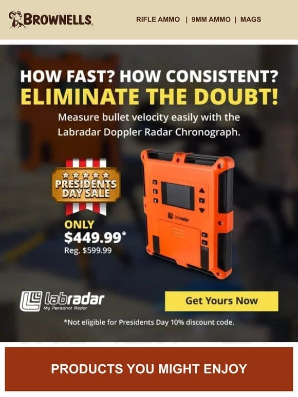 SAVE $150 on Labradar radar chronograph!