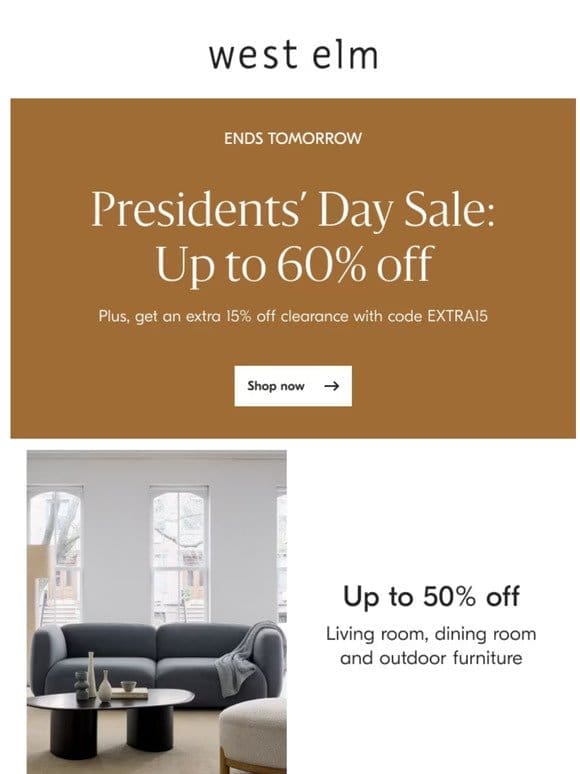 SAVE up to 60% off Presidents’ Day deals!