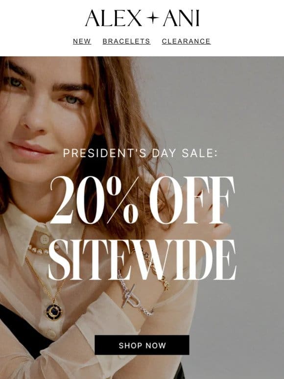 STARTS NOW   20% OFF SITEWIDE