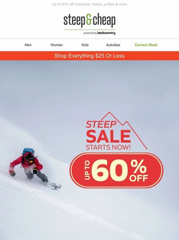 STEEP Sale starts now!