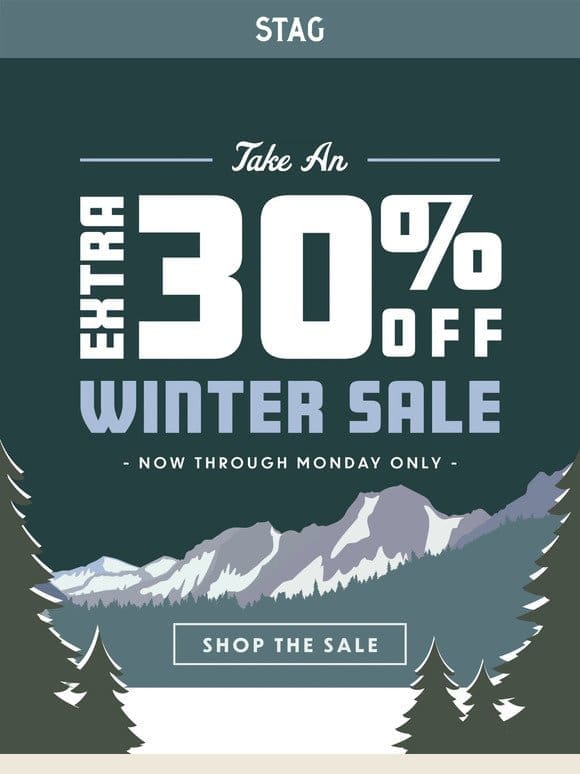 Sale On Sale: Extra 30% Off All Winter Sale Goods
