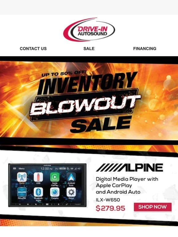 Save Up to 50% Off During the Inventory Blowout Sale!