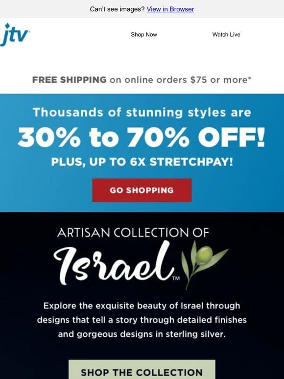 Save on designs from the Artisan Collection!