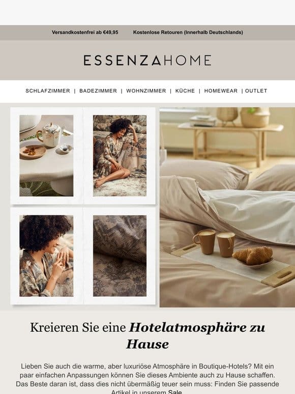 Schaffen Sie mit sale eine Hotelatmosphäre in Ihrem Zuhause!