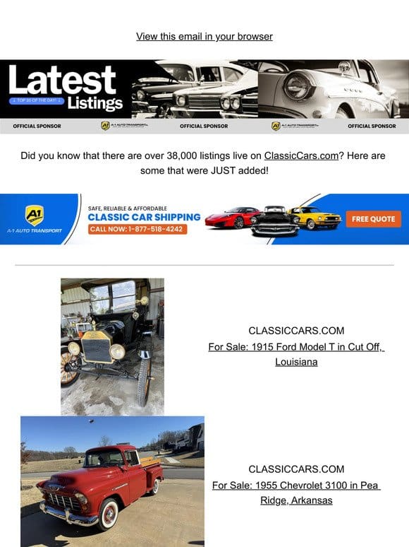 See what’s cruising in on ClassicCars.com!